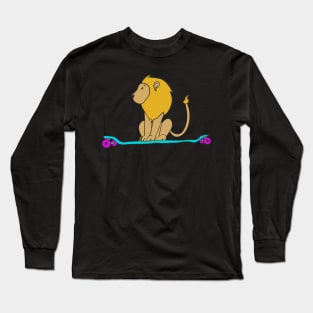 Longboarding Lion Long Sleeve T-Shirt